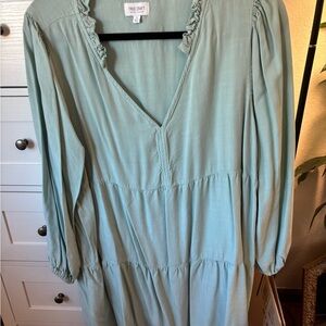 True Craft Women's Long Sleeve Teal Dress Size 1X